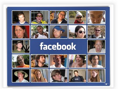 images of facebook.  huge network of people, and even choose who can see them and who can't.