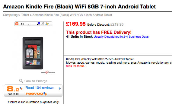 Kindle Fire UK Store