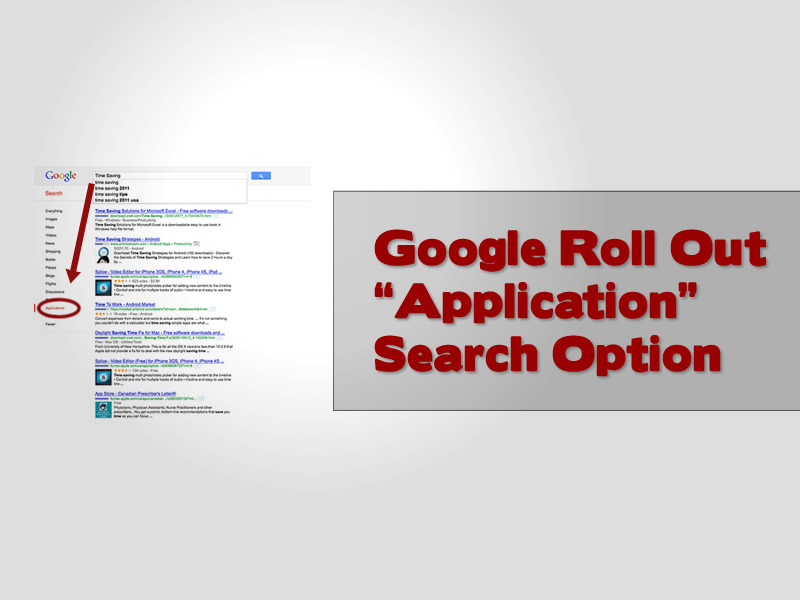 Google Roll Out Application Search option