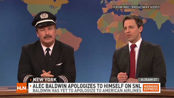 Alec Baldwin apologises to himself on Saturday Night Live